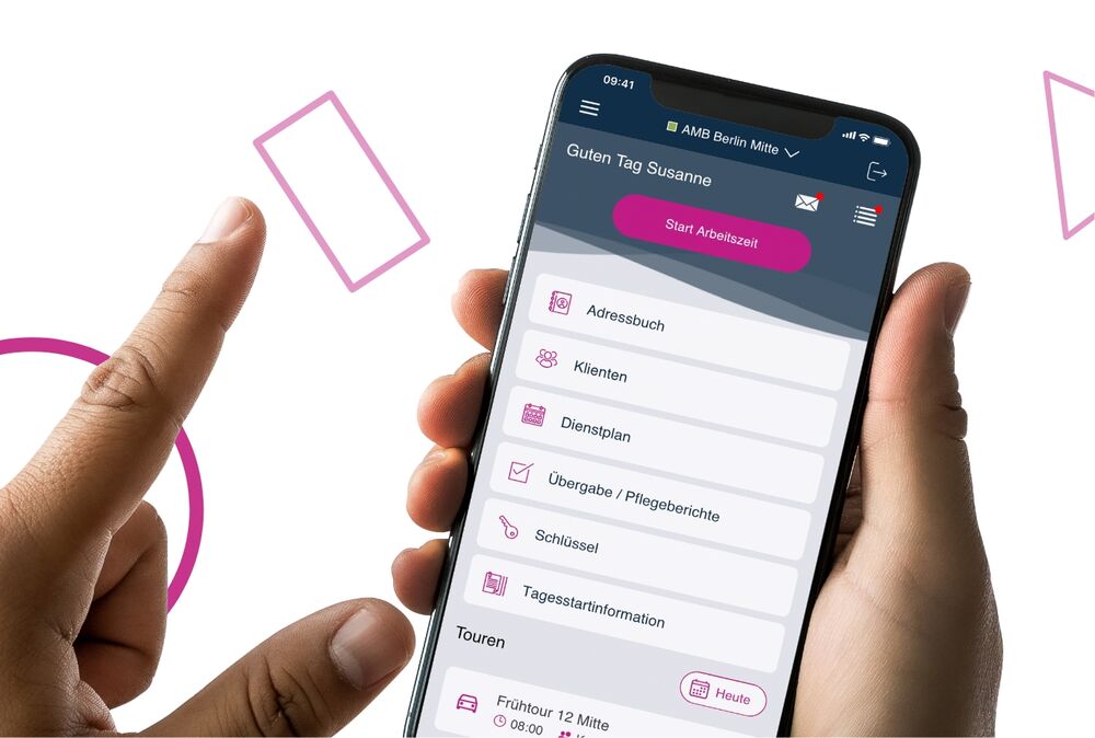 myCara App für Pflegekräfte im Außendienst